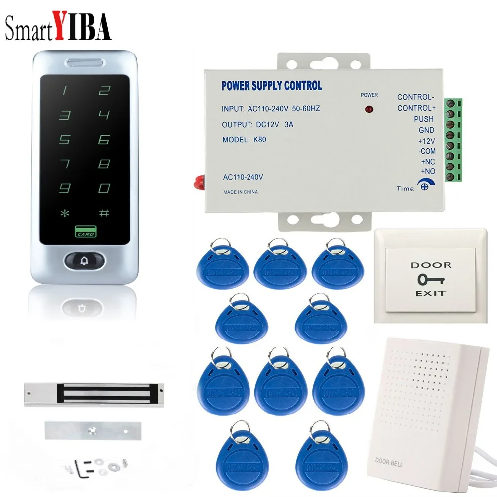 

SmartYIBA RFID Access Control System Kit Set With Electronic Lock Password Keypad & RFID Reader DIY Kit For Door Security