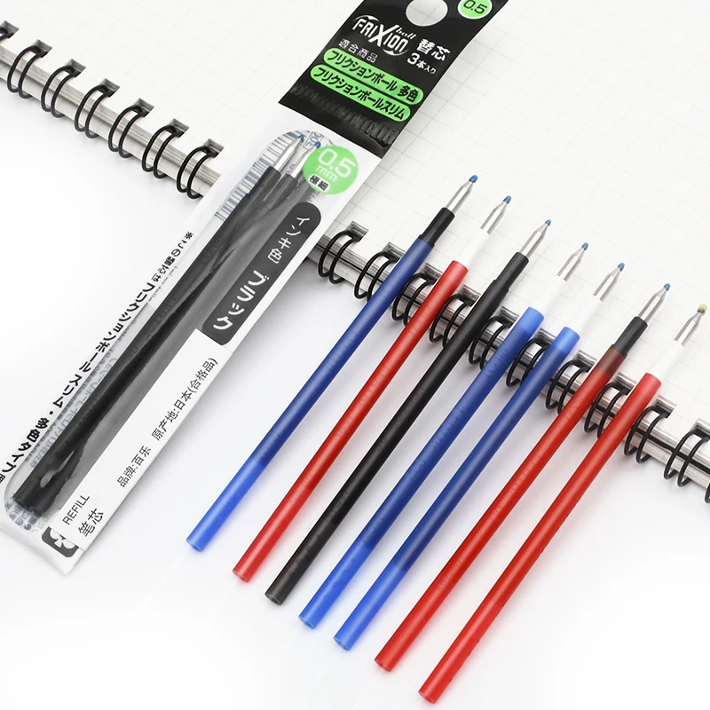 LifeMaster Pilot FriXion Ball Gel Multi Pen Refill 0.5 mm 0.38 mm 6 refills/lot (2 Packs) Black/Red/Blue/Green FBTRF30EF