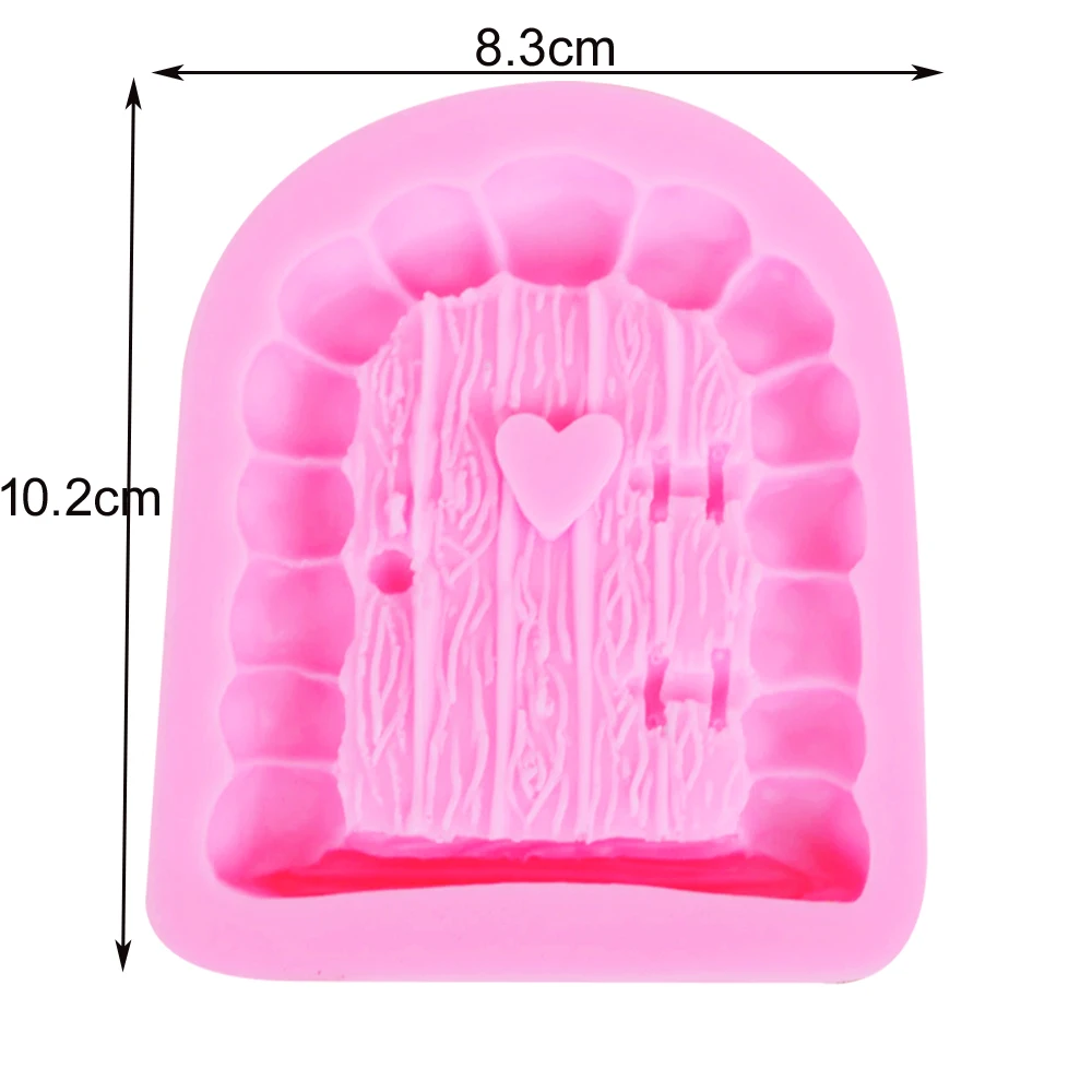 C179 Enchanted Vintage Home Door Fairy Garden Gnome  Snail Silicone Mold Fondant Cake Decorating Tools Candy Chocolate Gumpaste