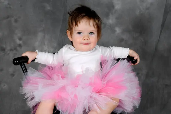 Cute Baby Girls Tutu Skirts Infant Fluffy Tulle Pettiskirts with Flower Headband Sets Newborn Birthday Party Tutus Ballet Skirt