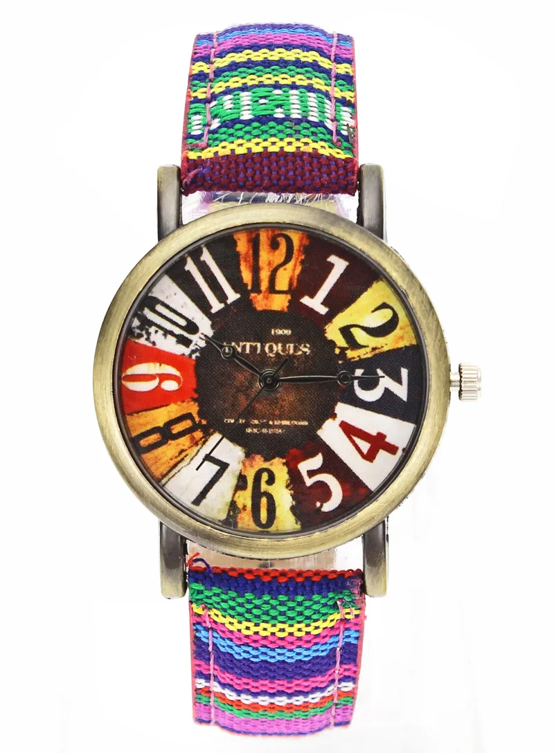 Reloj con correa de lona para hombre y mujer, cronógrafo de pulsera deportivo con diseño de película Vogue, tendencia, 18mm