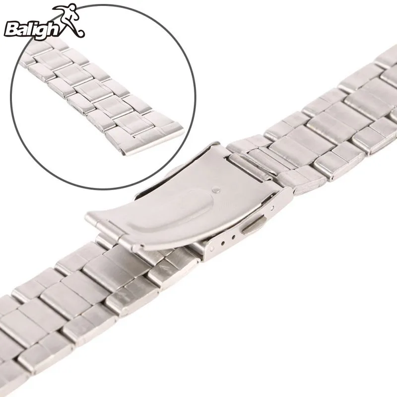 Newest Fashion Stainless Steel Watchband Link Bracelet Stainless Steel Width18mm /20mm /22mm Plane Clasp Button Watch Strap Lug