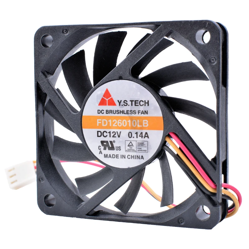 COOLING REVOLUTION FD126010LB 6cm 60mm 6010 12V 0.14A  Computer CPU 3pin Silent Cooling Fan