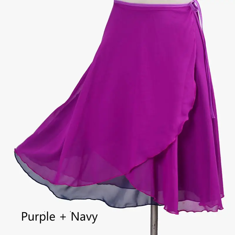 Lange Ballet Dans Rok Volwassen Kinderen Chiffon Dubbele Kleur Bloemenprint Praktijk Turnpakje Tutu Ballerina Vrouwen Ballet Jurk