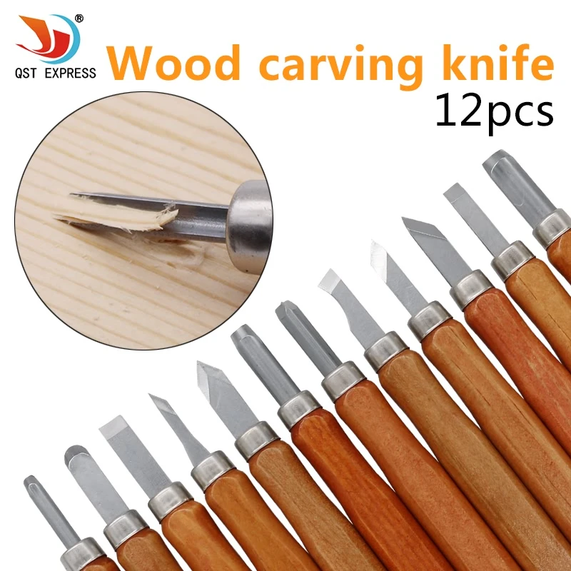 

5/12pcs Wood Carving Knife Carving Knife Kit Tools DIY Tools Chisels Knife For Beginner High Quality Alloy Steel