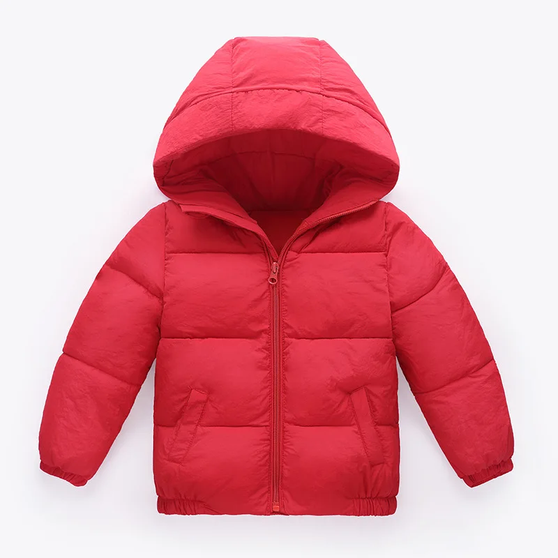 2023 Fall Winter Children's Cotton Padded Jacket Little Kids Casual Leisure Hooded Coat Boys & Girls Warm Wadded Outerwear X216