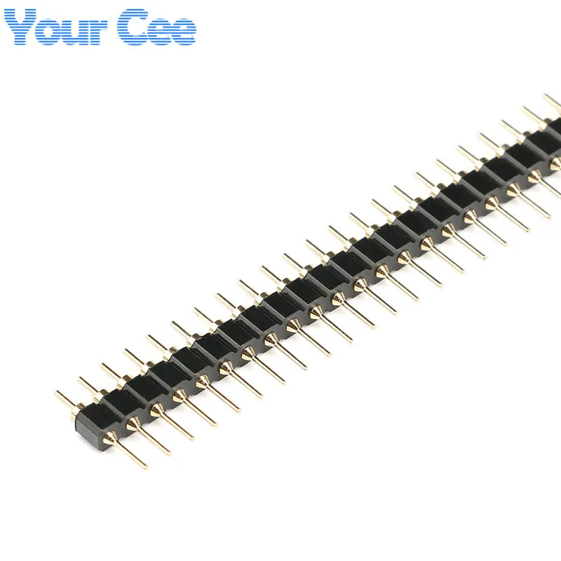 50pcs/2pcs 1x40 Pin 2.54mm Pitch DIP Single Row Round Pin Round Pin Connector 40P