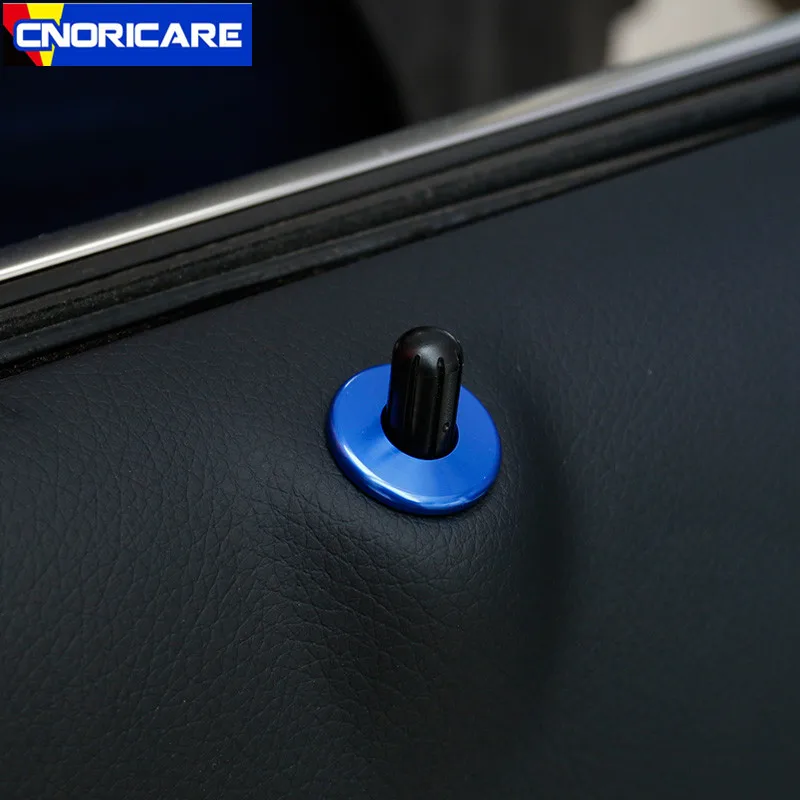 Car Door Lifting Bolt Circle Decoration Decals For Mercedes Benz E C Class W213 W205 GLC X253 Door Pin Ring Sticker