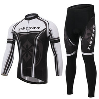 XINTOWN Winter cycling jersey pants set Ropa Ciclismo MTB thermal fleece windproof cycling wear bike clothing suit sets