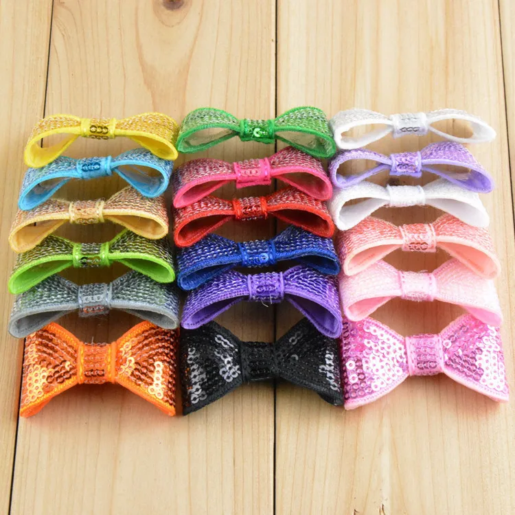 100 pcs/lot , Sequin Bows Appliques - Wholesale 2\