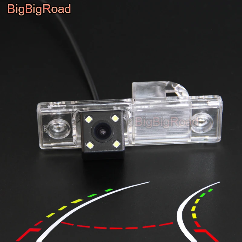 BigBigRoad Car Intelligent Dynamic Tracks Rear View Camera For Chevrolet Chevy Matiz / Nubira / Lanos / Holden Cruze 2009- 2012