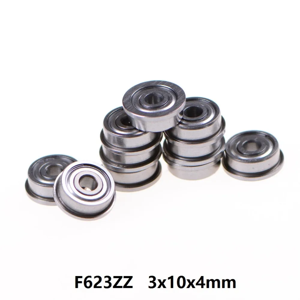 

20pcs/50pcs/100pcs F623ZZ F623Z F623 Z ZZ F623-ZZ 3x10x4 mm flange deep groove Ball Bearing Miniature 3*10*4 mm double shielded