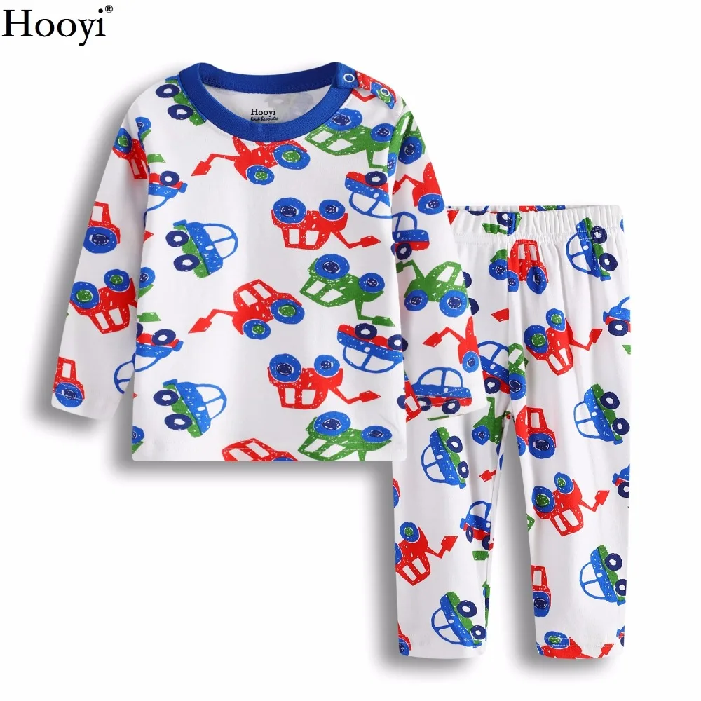 2024 Baby Boys Pajamas Clothes Suit 100% Cotton Fashion Children Sleepwear Top Quality Newborn T-Shirt Pant Set 0 1 2 Year