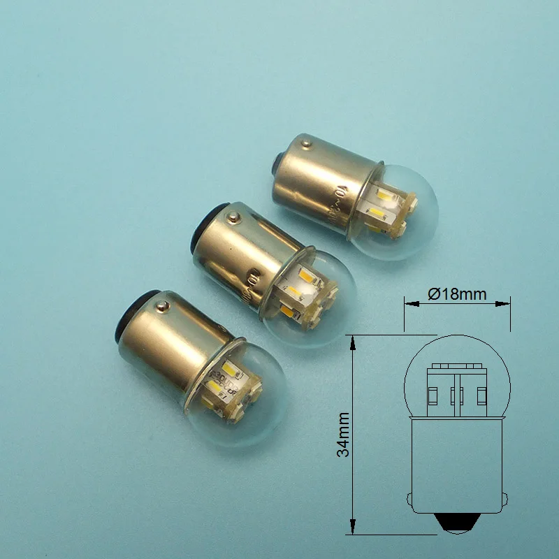 MIDCARS G18 BA15S 6V 12V R5W LED Bulbs 24V P5W Tail Turn Light Lamp parking Reserve light source