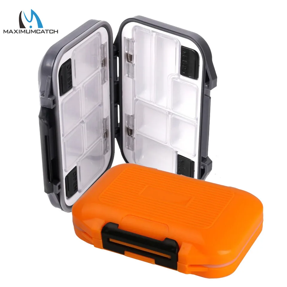 Maximumcatch Orange&Grey RO Mini Plastic Fly Fishing Box Double Side Fly Hook Box