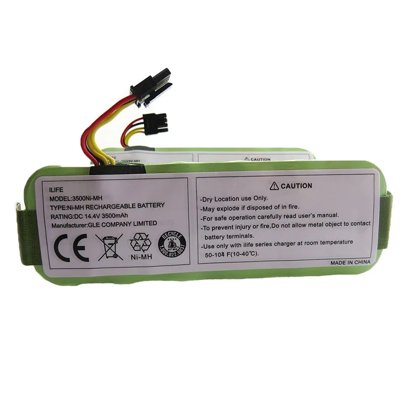 Batteria per Kitfort KT504 Haier T322 T321 T320 Panda X500 X580 X600 Ecovacs Specchio CR120 Dibea Robot Aspirapolvere 3500mAh