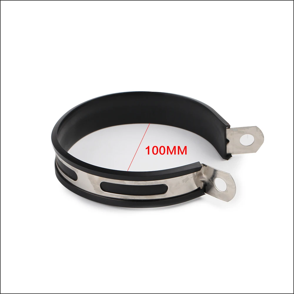 Universal Carbon Fiber Clamp Fixed Ring Support Bracket for Motorcycle Exhaust Pipe Muffler Escape Moto exhaust pipe