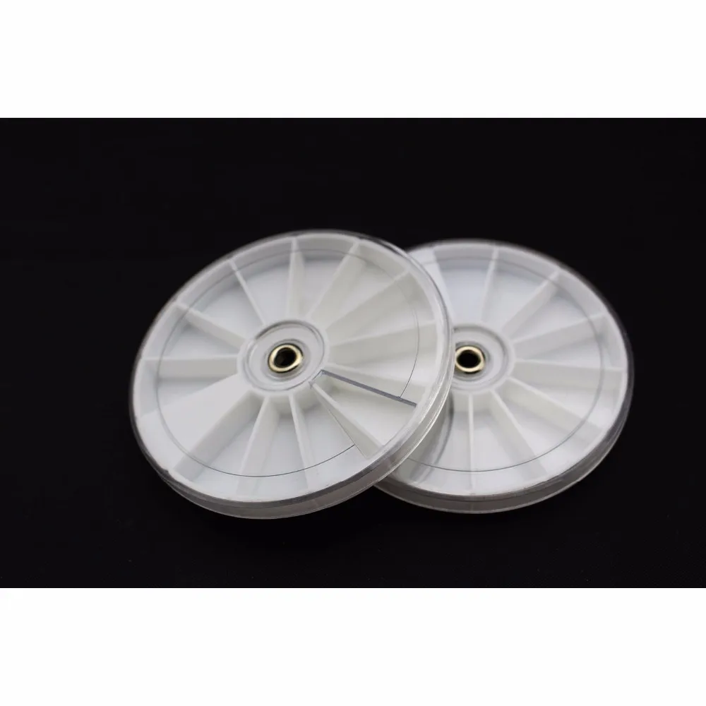 Tigofly 2 pcs Fly Tying Beads Round Rotatable Container Plastic Box 12 Compartments Fly Fishing Tackle Box 8cm