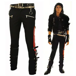 Punk Michael Jackson BAD Pants, pantalones y cinturón, in1990'S