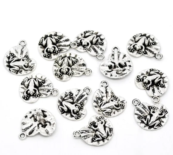 

Free Shipping 250pcs Antique Silver Tone Frog Charms Pendants 21x18mm Jewelry Findings Wholesales