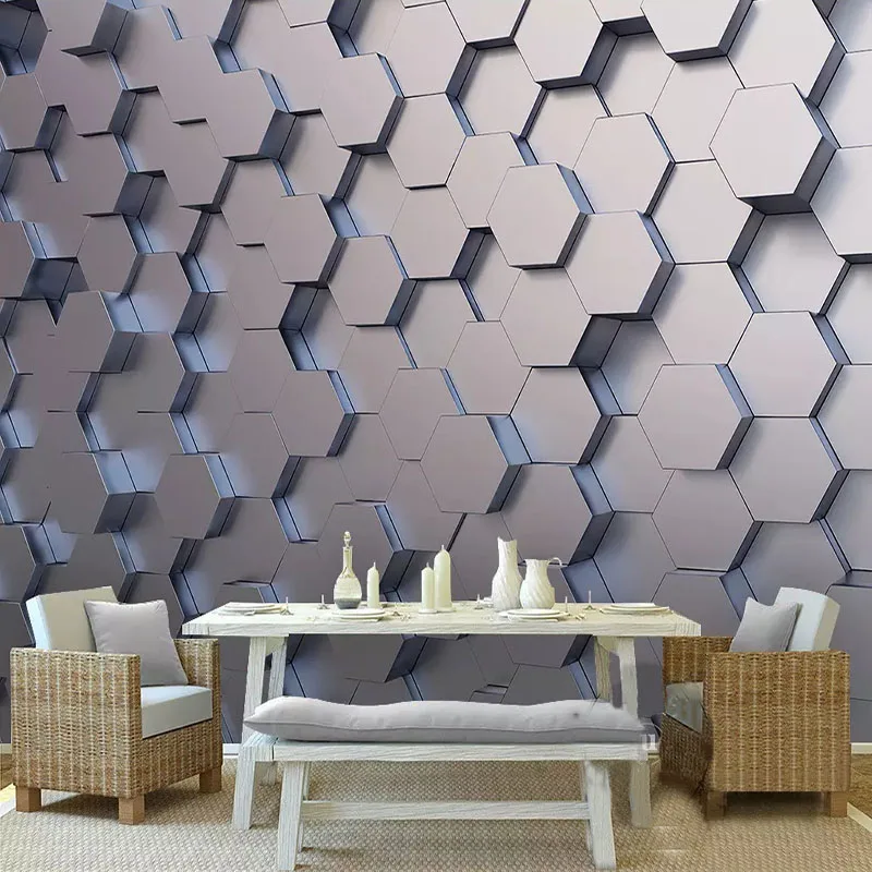 Geometric Wallpaper Murals Photo Wall Paper Sticker For Living Room TV Background Painting Papel Mural 3 d Wall Cloth 3D Modern