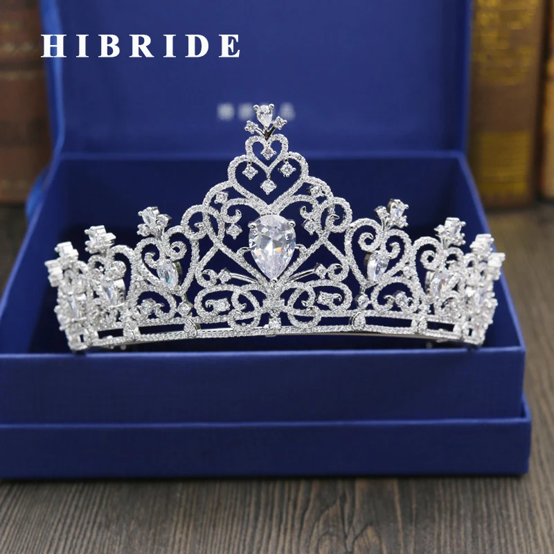 HIBRIDE Hot Peacock Bridal Tiara Crystal Wedding Hair Accessories Rhinestone Designs Quinceanera Tiaras Pageant Crowns C-27