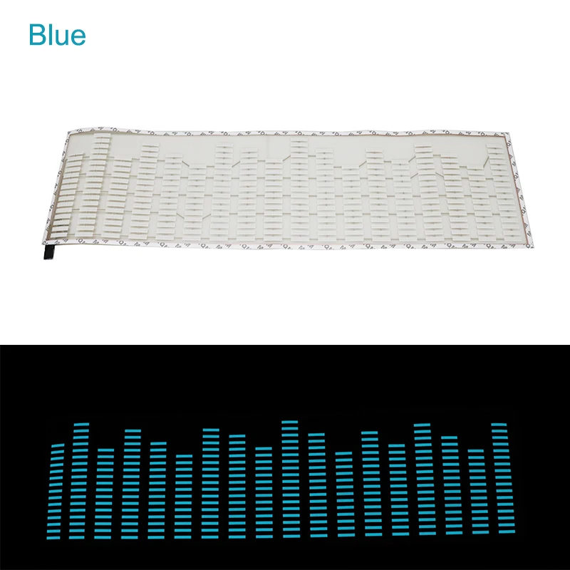 90*25cm Car Blue LED Music Rhythm Flash Light 45*11cm Rear Windshield Sticker Styling Neon Lamp Kit