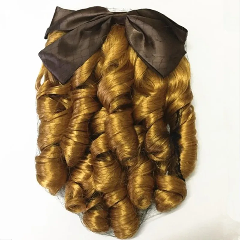 2 colors brown and golden rolls hair accessories bridal hair accessories royal princess cosplay roman curls halloween cosplay