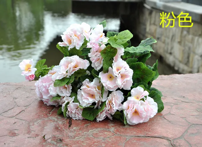 Factory outlets] Begonia flowers silk flower factory simulation artificial flowers wedding housewarming opening with flowers