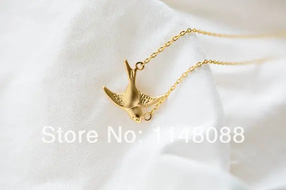 

New Fashion Gold silver rose gold exquisite riches and honour Bird pendant necklace for nature lover especially-Free Shipping