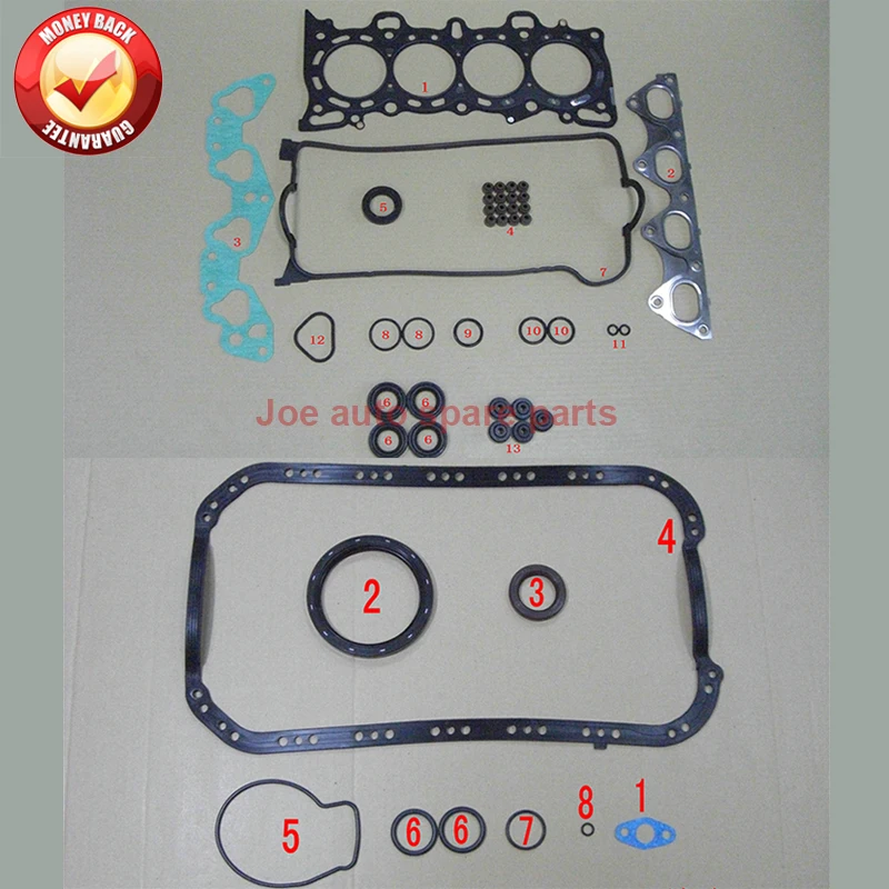 D14Z1 D14Z2 D15Z3 D15Z6 D15Z8 D16W1 D16Y2 D16Y5 D16Y6 D16Y7 D16Y8 Engine Full gasket  kit for Honda CIVIC CRX Mk HR-V 52151000