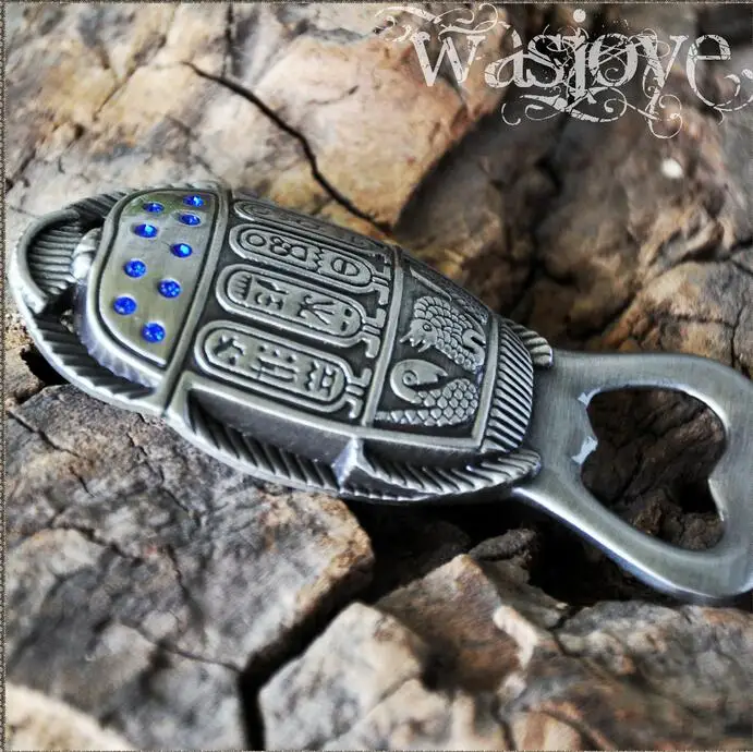 Ancient Egypt Beatle dual purpose beer opener and personality home stereo magnetic refrigerator keychain opener Home DecorKPQ013