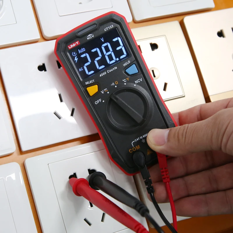 UNI-T UT123 UT123D Pocket-sized Digital Multimeter for Home Electricians/Full Function Burn-Proof