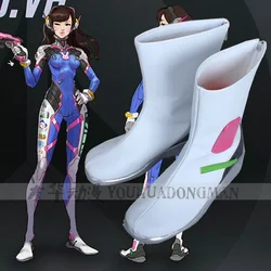 게임 OW DVA Over and Watch D.VA 코스프레 Custume 부츠 플랫 힐 맞춤 신발 할로윈 의상