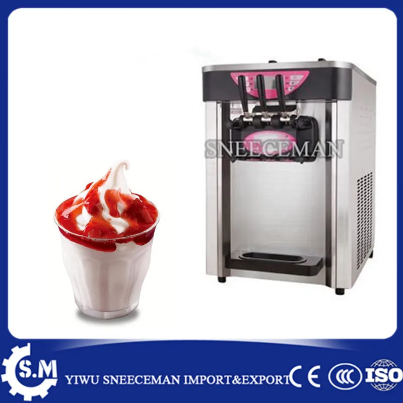 18-22L/H  Soft serve Ice Cream machine table Ice Cream Vending Machine commercial soft ice cream making vending machine