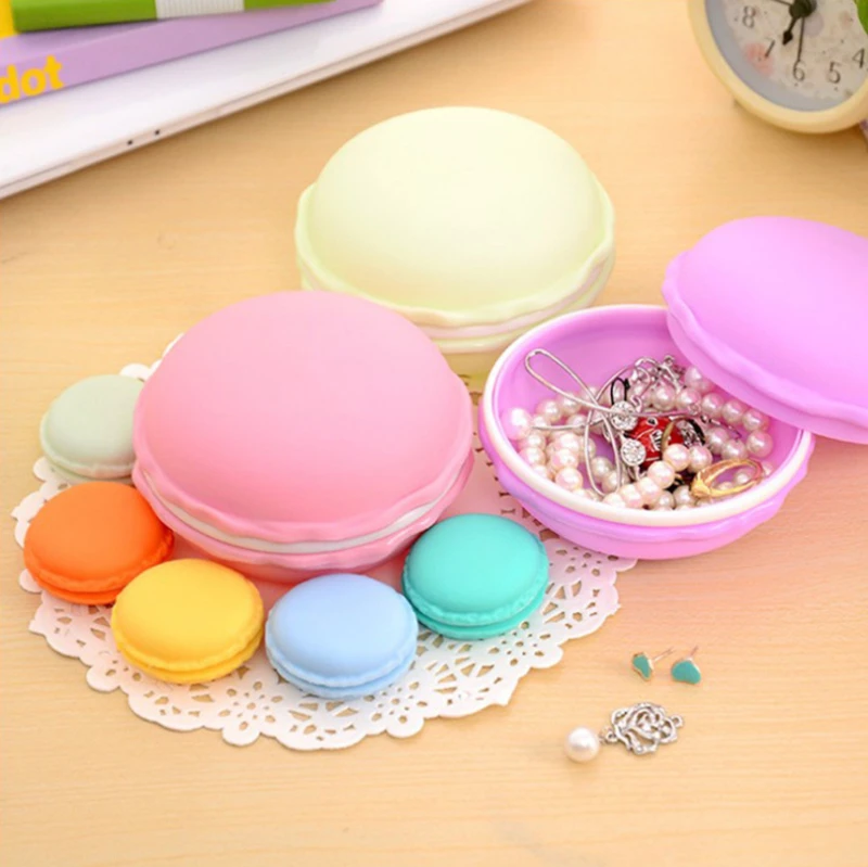 150 pcs Cute Candy Stationery Storage Box Jewelry Organizer Mini Macaron Case for Clips Eraser Table Decoration Fast Shipping