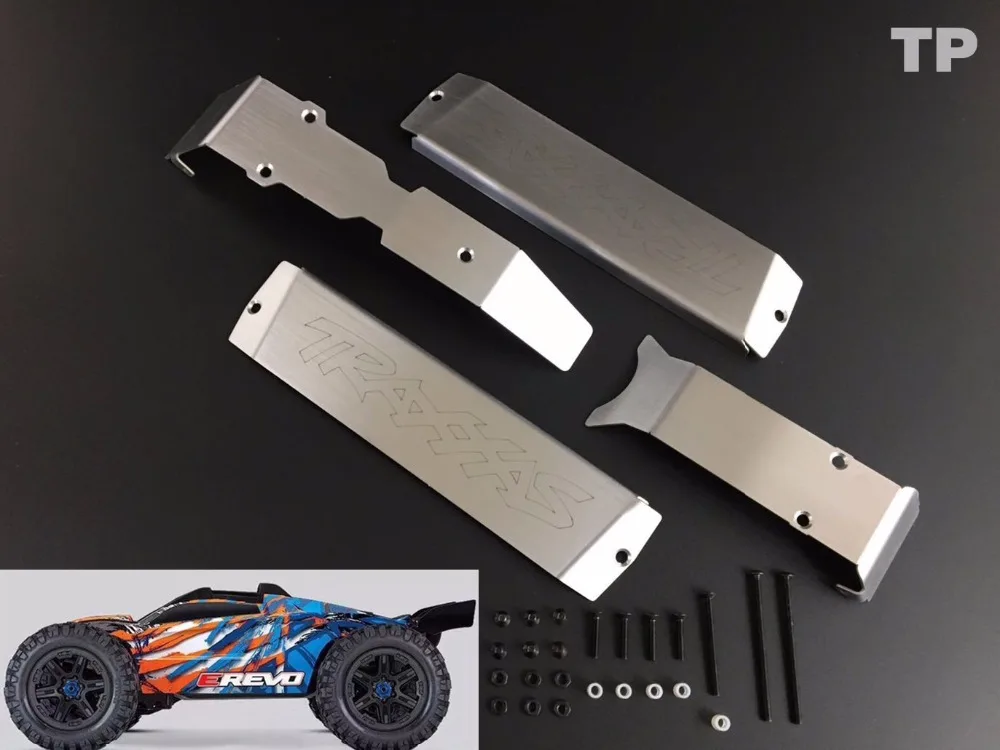 

Stainless Steel Chassis Armor Skid Plate for 1/10 Traxxas EREVO E-REVO 2.0