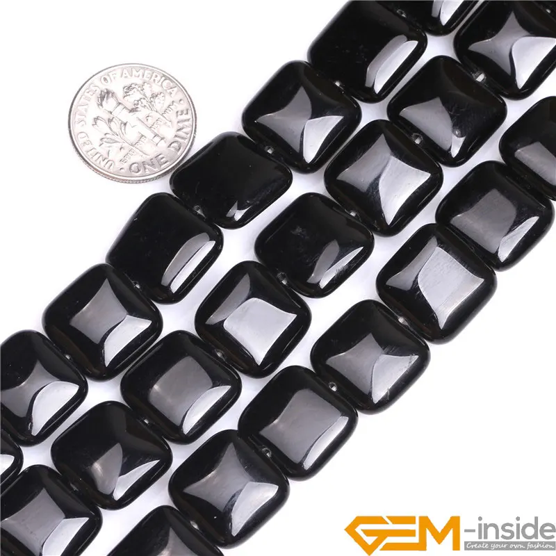 Natural Black Agates Beads Natural Stone Beads Loose Beads For Jewelry Making Bead Strand 15 Inches Teardrop Square Cube