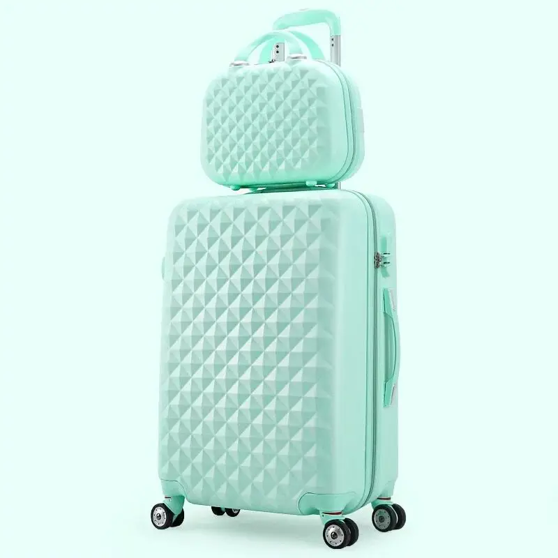 kids Lovely Rolling luggage set women trolley suitcase girls pink cute spinner brand carry on luggage travel bag vs cosmetic bag