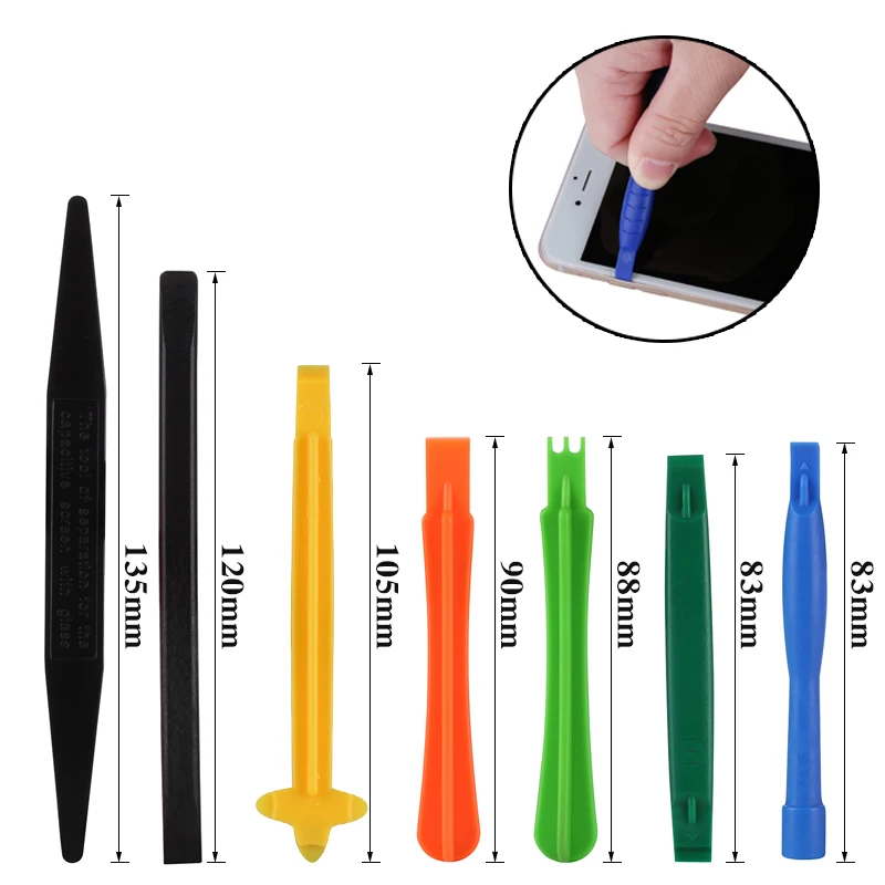 7 In 1 Spudger Plastik Ponsel Layar LCD Ponsel Baterai Perbaikan Pry Membuka Alat Kit untuk Iphone Ipad Samsung