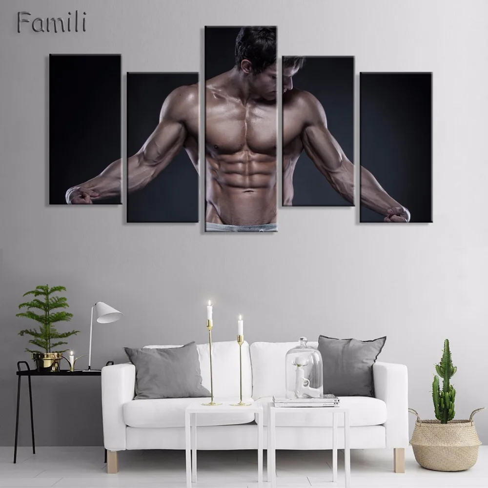 

5pcs Custom Black And White Poster Bedroom Decor Silk Printing schwarzenegger posters bodybuilding