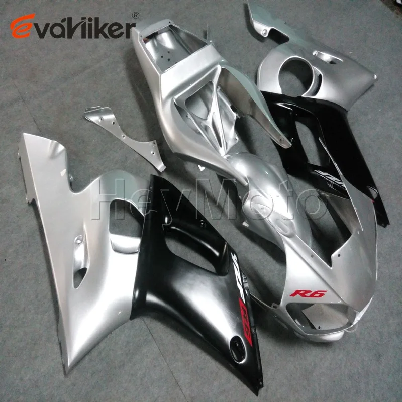Aangepaste motorfiets stroomlijnkappen volledige set YZFR6 1998 2002 kleur en stickers ontwerp roze bodykit vervangende covers