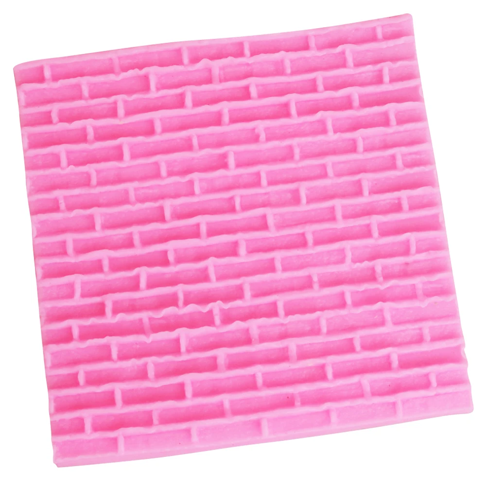 M2020 Castle Brick Wall Texture Cake Border Silicone Cake Molds Cupcake Fondant Cake Decorating Tools Gumpaste Chocolate Moulds