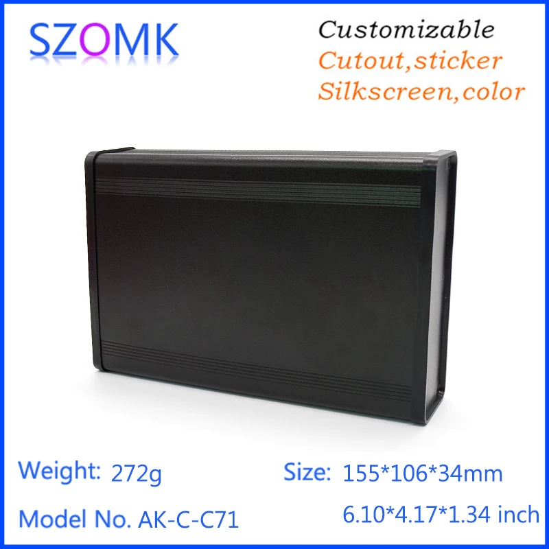 1Piece 34*106*155mm high quality aluminum box for electronics project audio aluminum distribution box GPS tracker project box