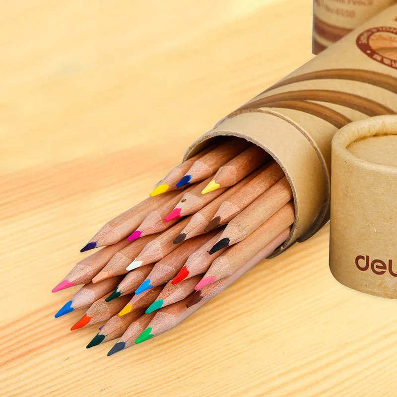 

Deli Stationery Art Supplies Nature Wood Colored Pencils Drawing Sketch Pencils Office School Supplies(12/18/24/36/48 Colors)