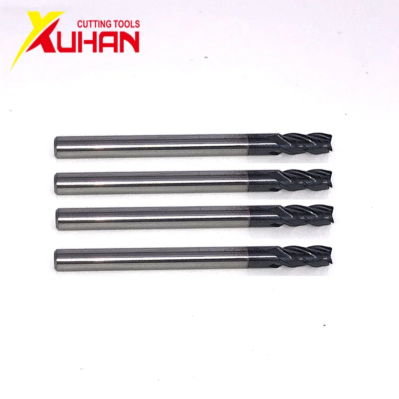 50HRC 4Flutes เครื่องตัดโลหะผสมเคลือบทังสเตนเหล็กเครื่องมือ Cnc Maching EndMill ตัดชุดเครื่องมิลลิ่งเครื่องมือ