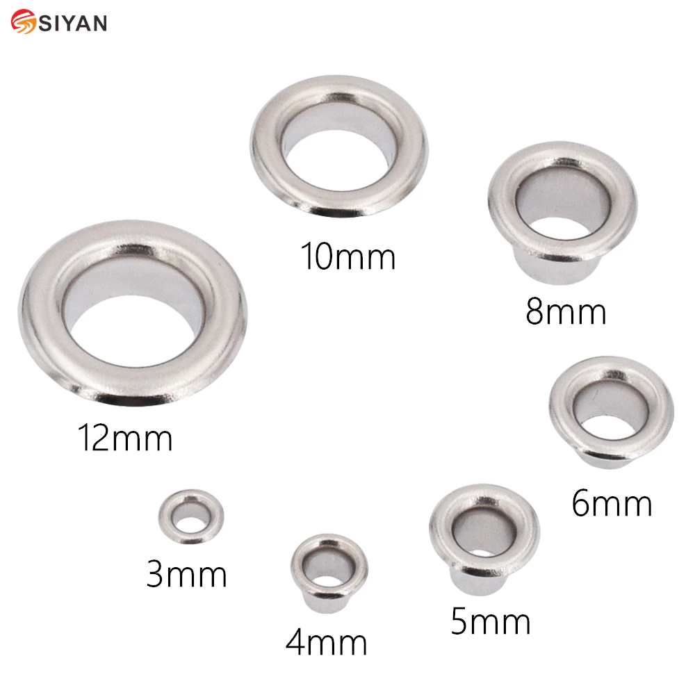 3 colors 3|4|5|6|8|10|12mm Scrapbooking Accessories Knitwear, Jeans, Apparel, Bags, Shoe Metal Iron Thickening Heighten Eyelets