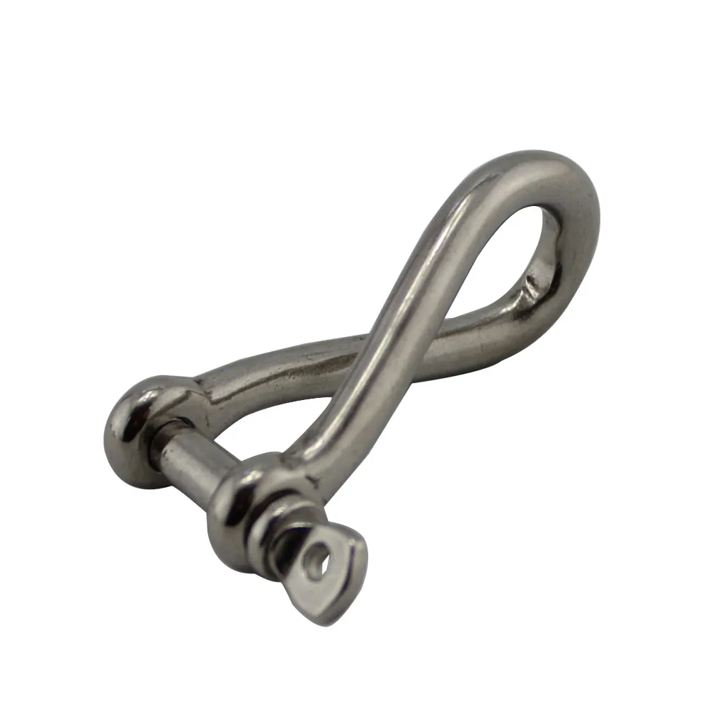 Twisted Shackle 5mm 6mm Stainless Steel 316 Types Shackles Rigging Hardware Snap Hook Shackle