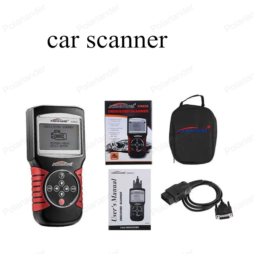 Car Diagnostic Tool KW820 Code Scanner CAN OBD2 Scanner Engine Managment Works For US/Asian/European Vehicles