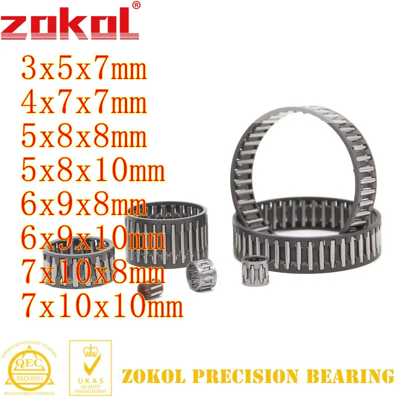 10Pcs/Lot K030507/040707 K050808/9 K060908/10 K071008/10 Radial Needle Roller Cage Assembly Bearing